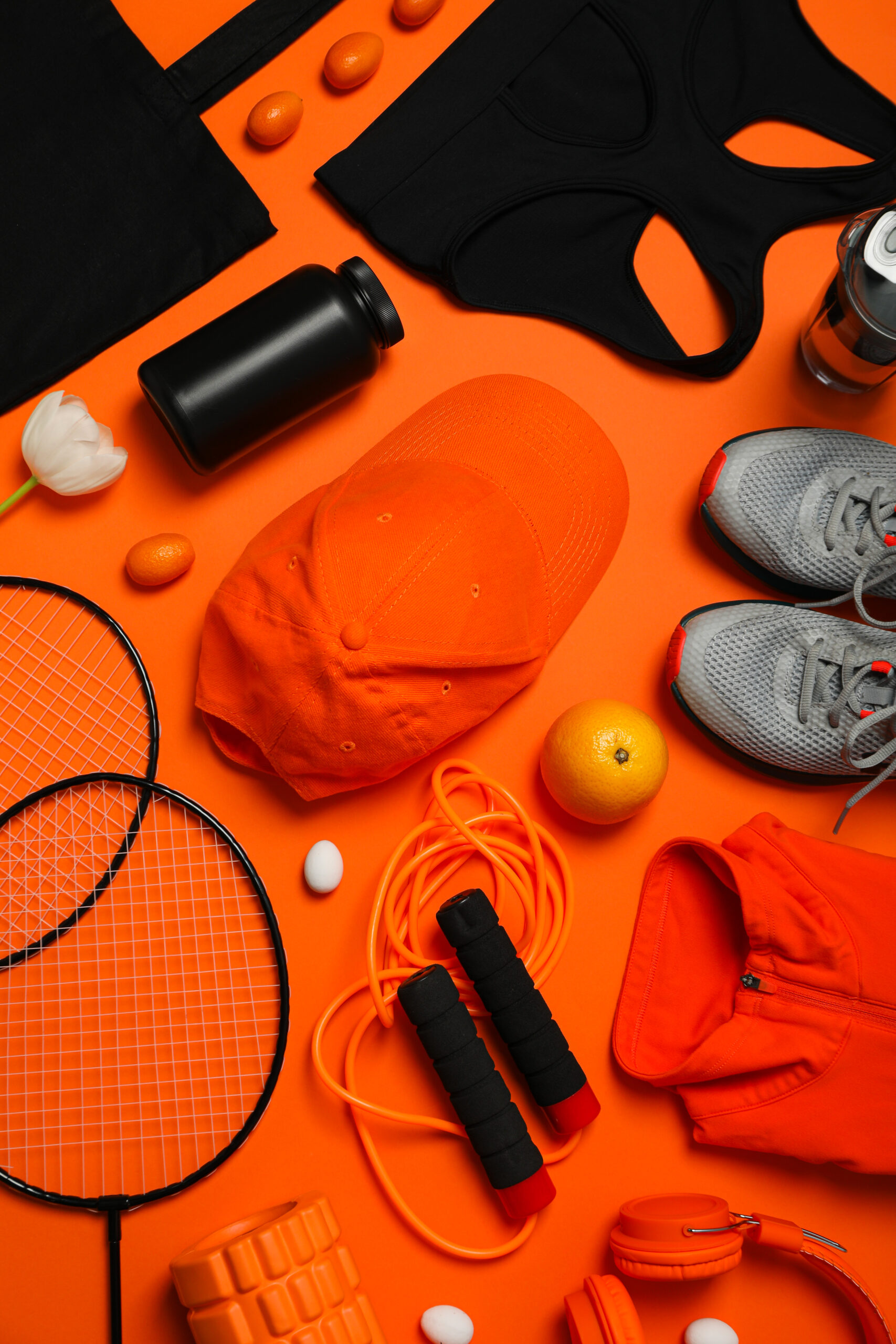 Akcesoria sportowe w użyciu